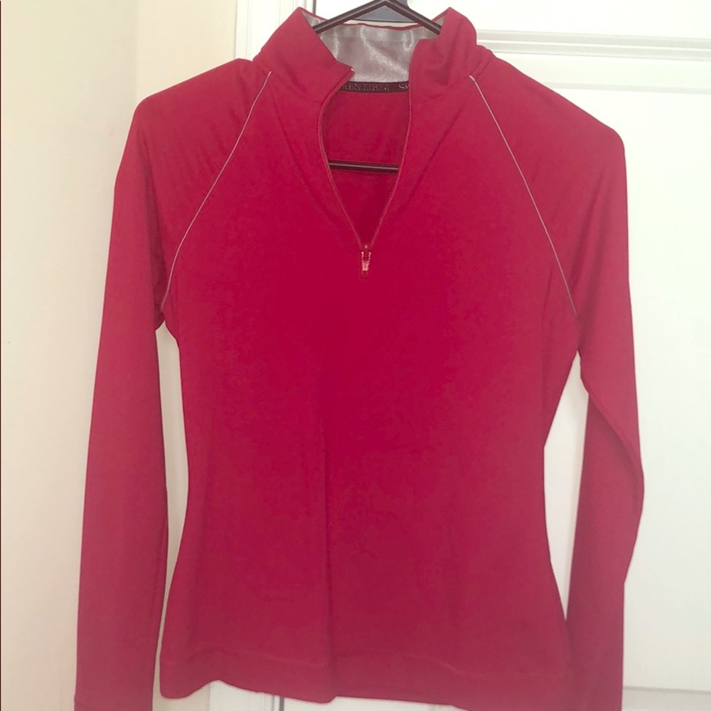 Fitted 1/4 zip pullover